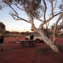A well deserved beer at our Neale Junction campsite