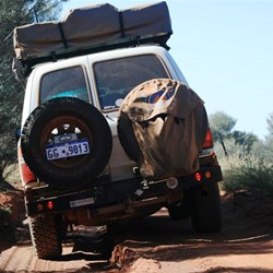 The 80 Series negotiating the washaway