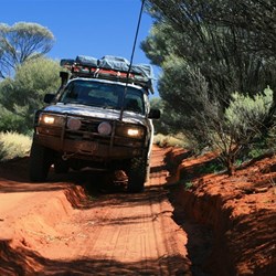 The 80 Series negotiating the washaway