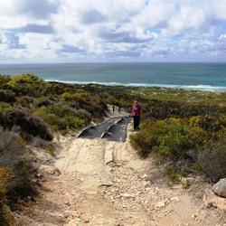 At the end of the climb up the escarpment