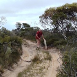 The passenger side running board is no more