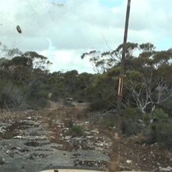 We lost the main track near the John Baxter memorial but found the wire and just followed that