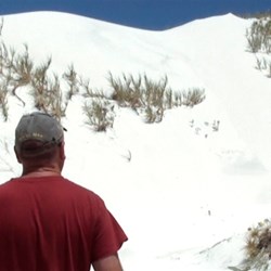 We tried to drive to the southern end of the cove but the track was blocked by a massive dune