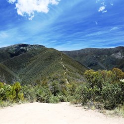 Looking from the helipad across towards the bluff