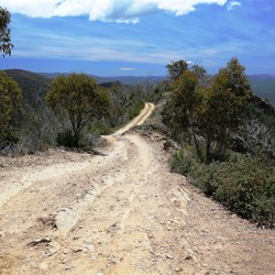 Following the spine between the helipad and the bluff