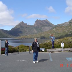 Claire at Dove Lake Car Park