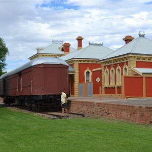 Rear shot of old Hay Railway Station.