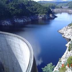 Gordon Dam Wall