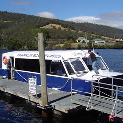 Franklin Eco Tours boat at Huonville