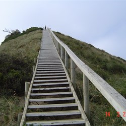 The steps up to the "Neck" lookout