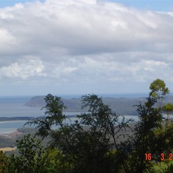 View across Cloudy Bay and Cape Bruny