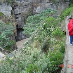 Steps down to the "Incedible Cave"
