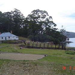 The area that used to be the Ship Yard, with a steel simulated ship frame in the slip area