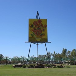 The biggest Sunflower painting at Emerald