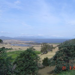 Lookout with Freycinet peninsular in the far background