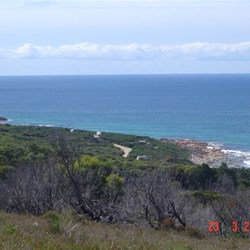 View to the North showing the camping area at Friendly Beaches