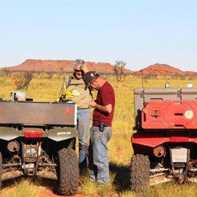 The day's first puncture - Mt Wilson in the background