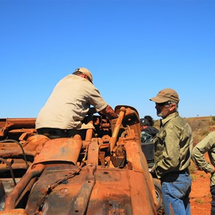 At work in the Mulan car yard