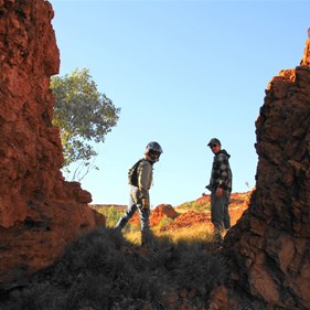 Jaydub and Al exploring one of the gorges