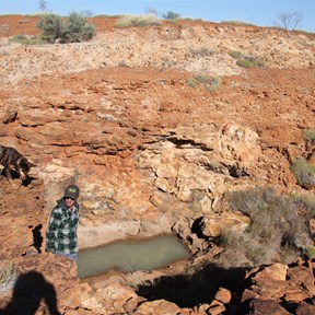 Al and Massie at one of the 'upper' rockholes