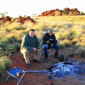 Jaydub and I enjoying breakfast