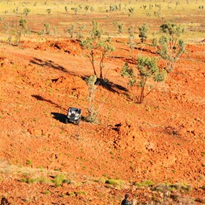 Exploring some of the gorges - The view across the Tanami to the North west
