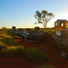 Morning dawns at the "Long Camp"