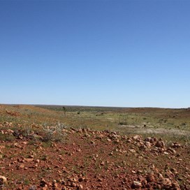 Looking down from the high point into the western sand country