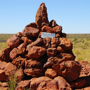 Cairn marking Carnegie's Rocky Knoll