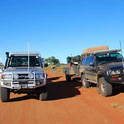 On the track - The vehicles at the WA/NT border
