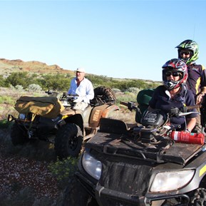 Suze with her co-pilot Jaydub