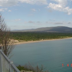 Beach view from the lookout at Narawntapu National Park near Greens Beach