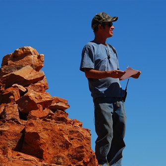 Alan on top of Warri peak