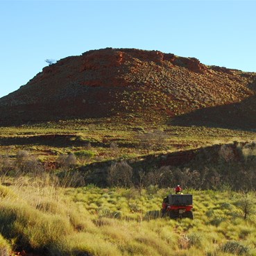 Riding in to Carnegie Bluff in the late afternoon