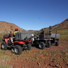 Riding south along the range