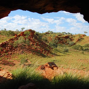 View out from the cave