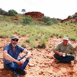 Jaydub and Larry enjoying a cuppa