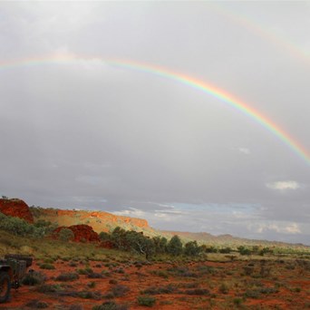 Afternoon showers and rainbow