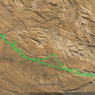 The days Route along the range