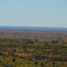 Looking back towards the distant Stansmore Range