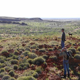 Al & Jaydub on top of the bluffs (view is east)