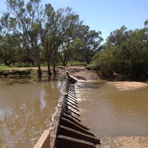Weir across Barcoo River, Isisford