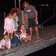 Fishing with the kids on the jetty