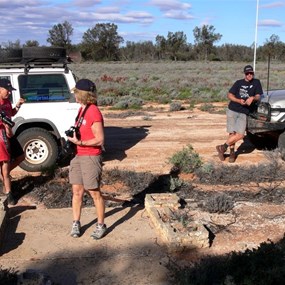 From the steps of the Officer's Mess looking out to the footy field