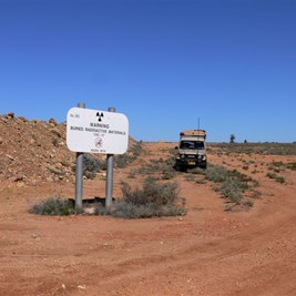 Warning of radioactive buried waste