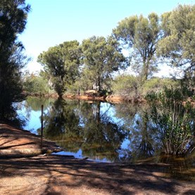 The water from the runway goes into this dam