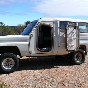 Old Troopy modified to take air samples in contaminated areas