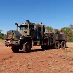 The army is in town - a 19.5 tonne tow truck