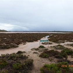 Looking at the lake between showers