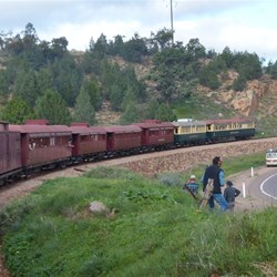 The old carriages made an impressive sight